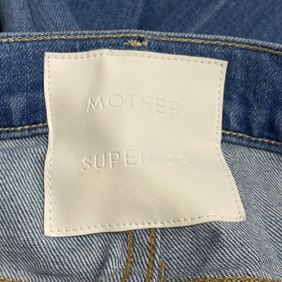 Mother Women's The Hustler Ankle Fray Jeans Light Blue High Rise Flare Size 32 - Picture 9 of 9